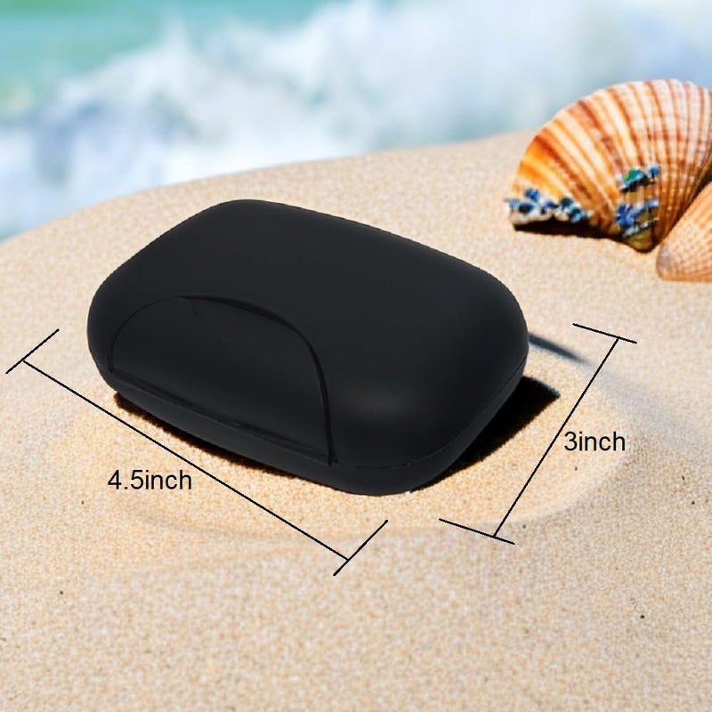 Vonpri Soap Holder Container  Portable Bar Soap Saver Scrubber Case for Bathroom and Kitchen (Black) - Image 5